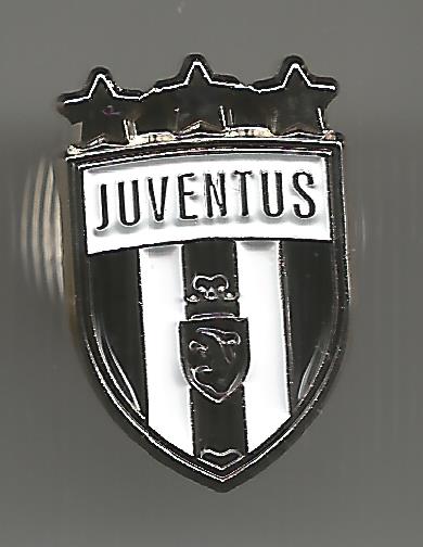 Badge Juventus old Logo 3 stars silver colour